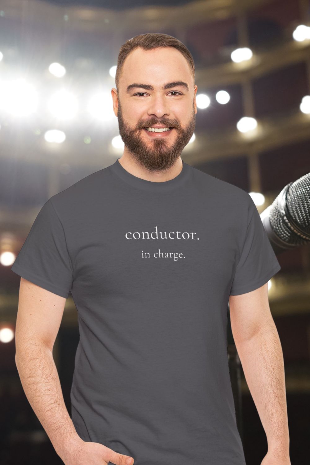 Conductor. In Charge. – Men’s Choir & Music T-Shirt