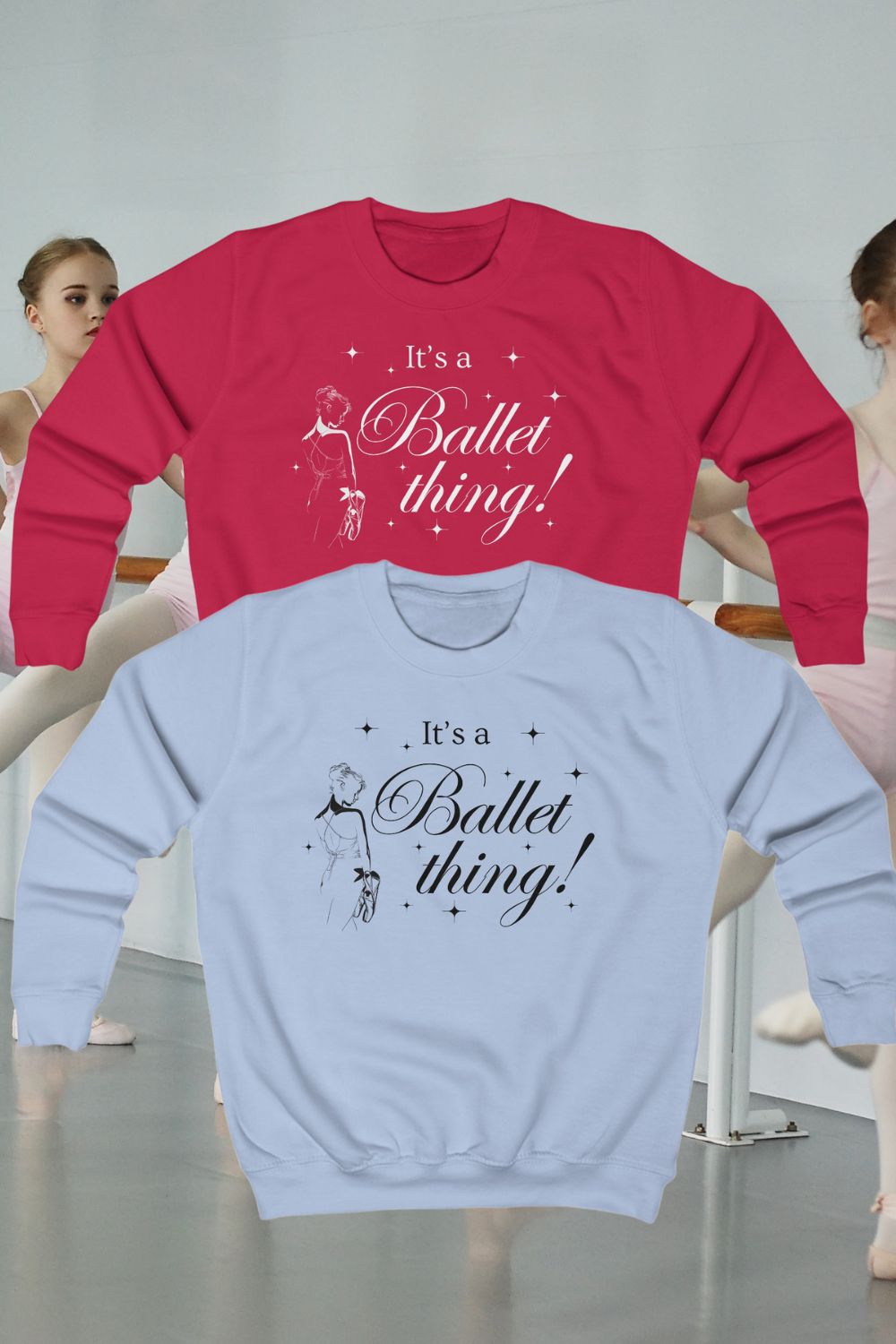 For young dancers with big dreams — a cosy ballet sweatshirt they’ll love to live in.
