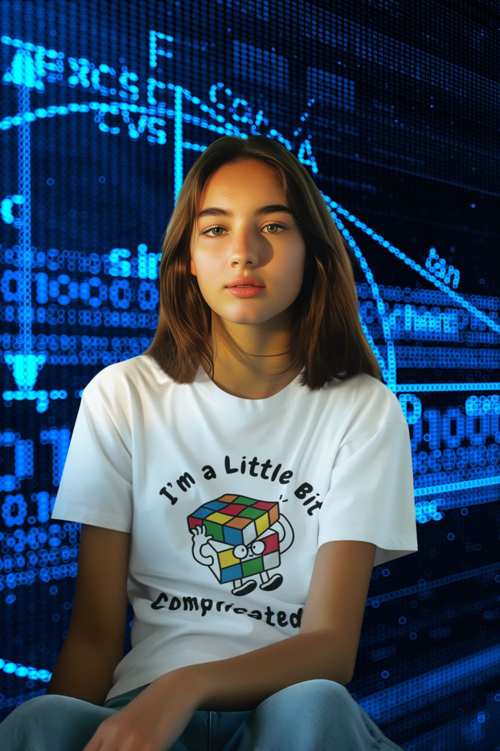 Kids’ “I’m a Little Bit… Complicated” T-Shirt – Problem Solver Design | Unisex Fit | Black, White, Red, Royal Blue