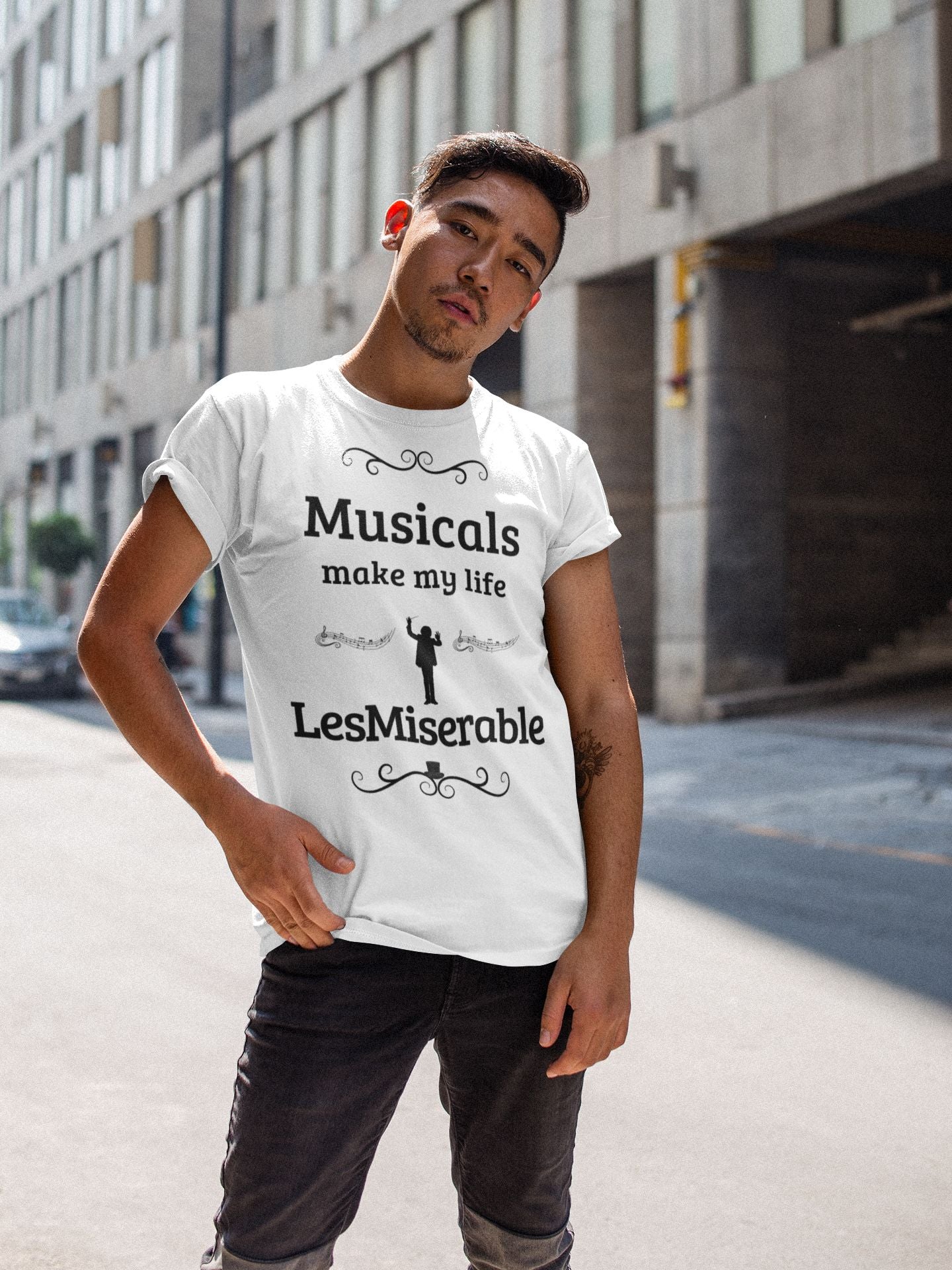 "Musicals Make My Life LesMiserable" Men's - Unisex Theatre T-Shirt