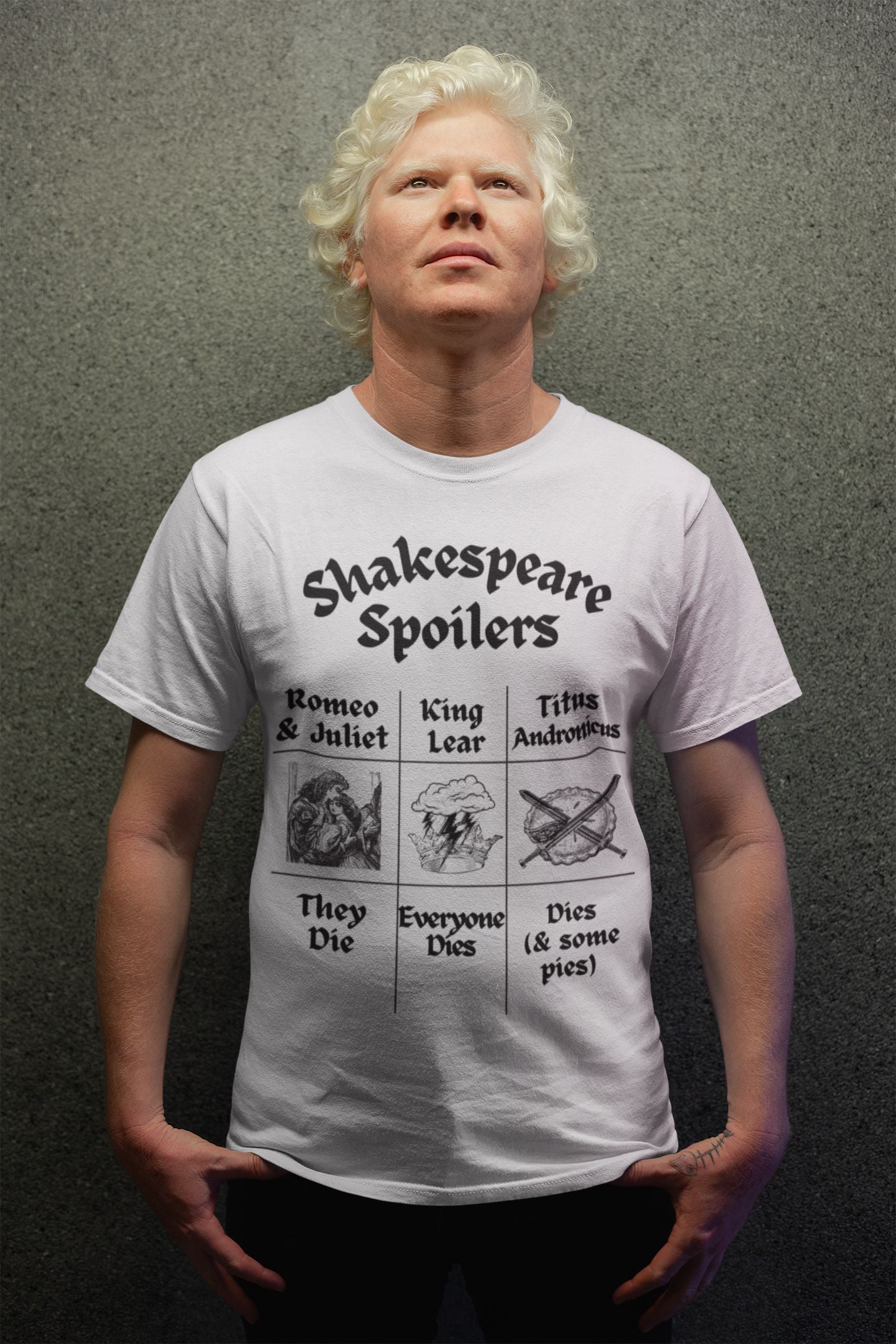 Men's T-Shirt "Shakespeare Spoilers" – Unisex Design for Drama & English Teachers
