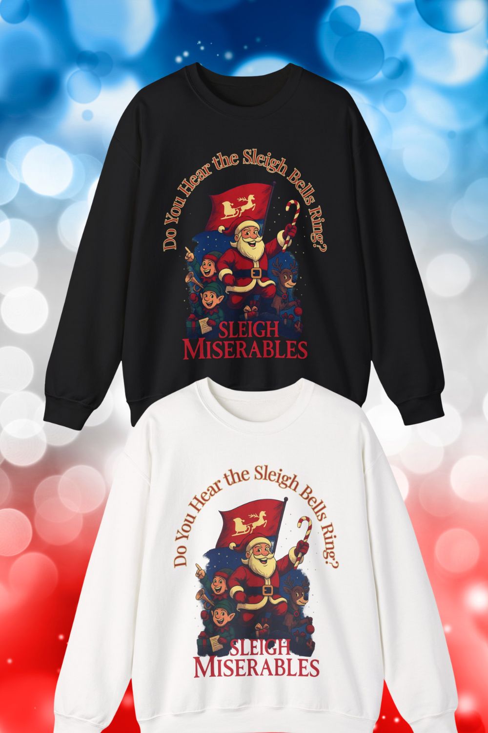 Sleigh Miserables – Do You Hear the Sleigh Bells Ring? | Theatre Lovers Christmas Jumper