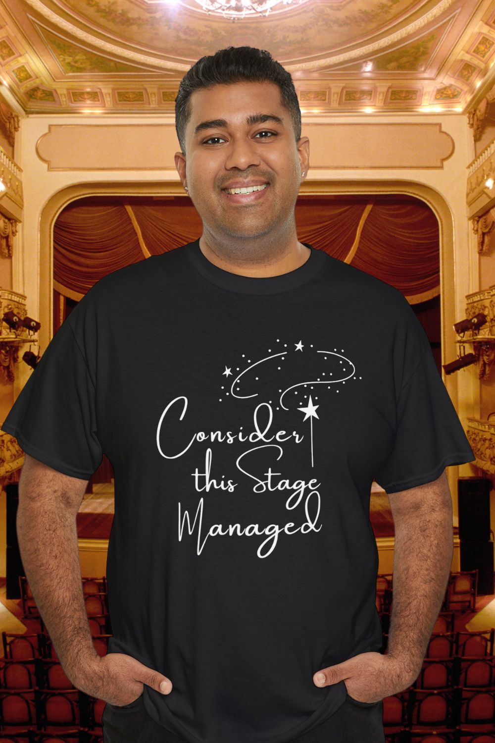 Men’s Theatre T-Shirt – "Consider This Stage Managed" (Unisex Fit)