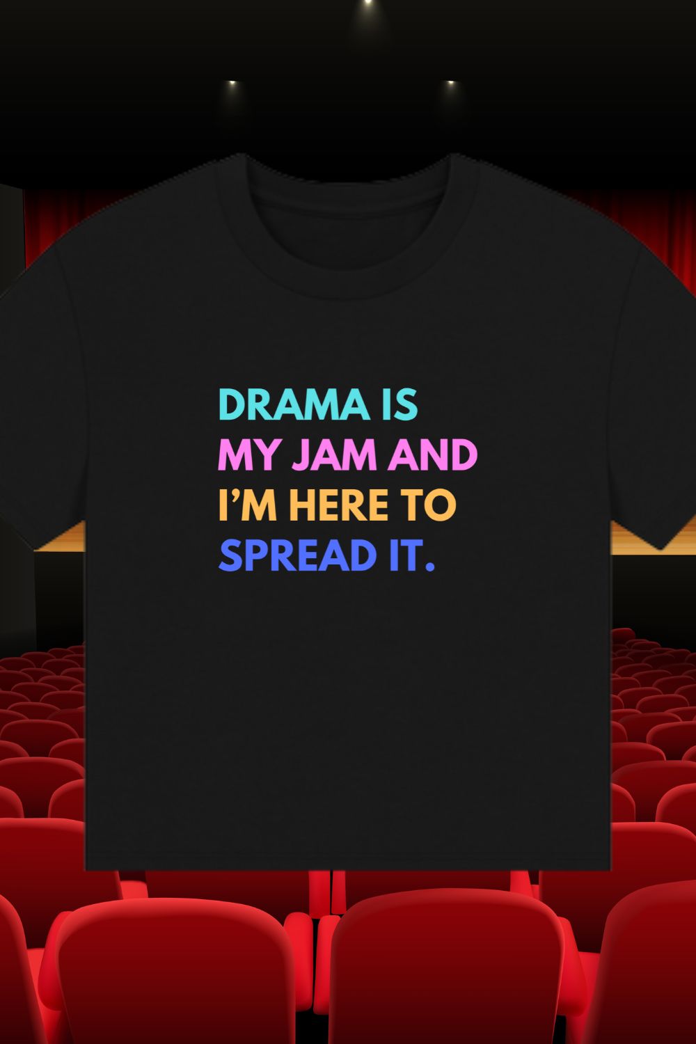 Women’s Organic Cotton “Drama Is My Jam” Cropped T-Shirt (Black)
