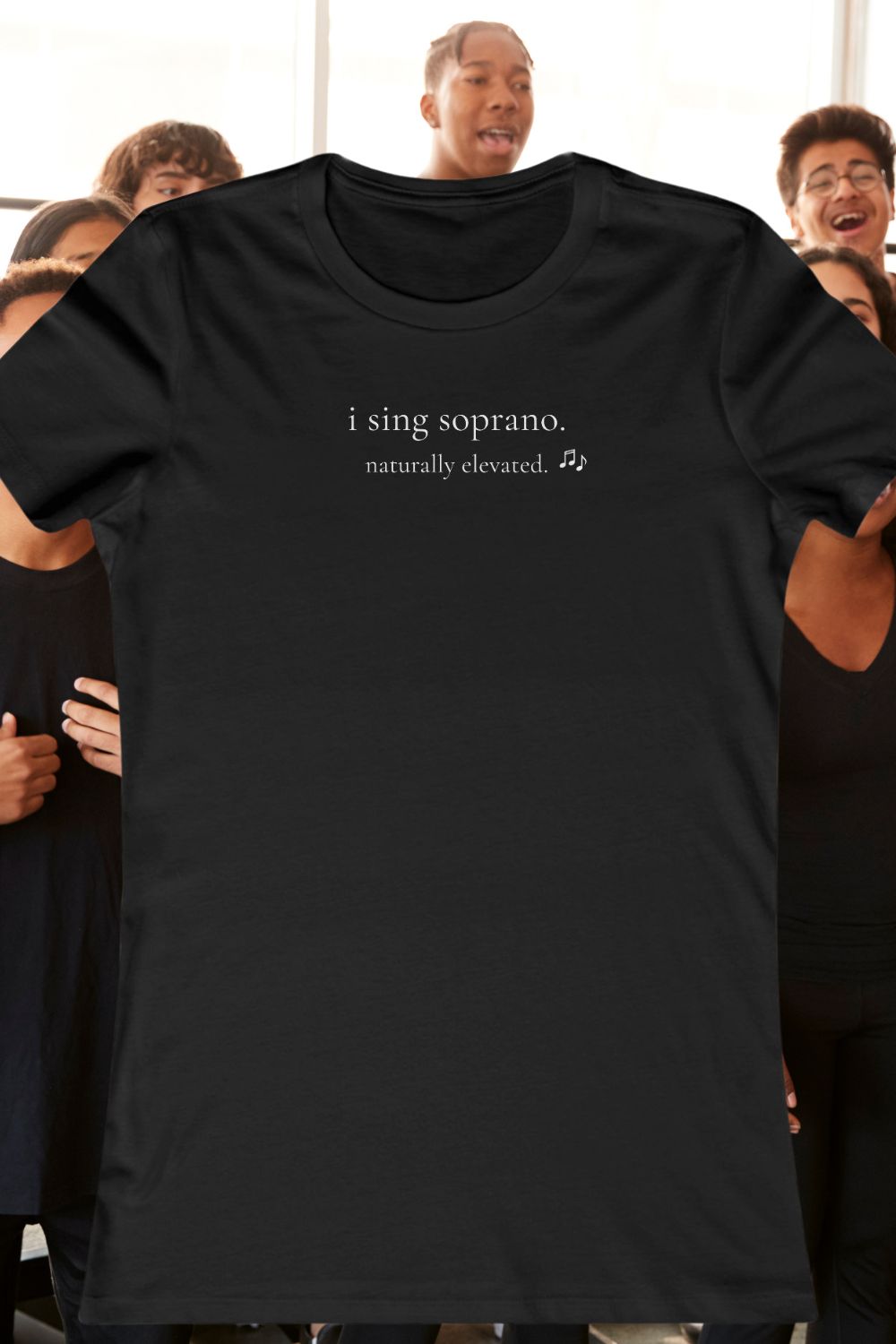 I Sing Soprano. Naturally Elevated. – Women’s Fitted Choir T-Shirt