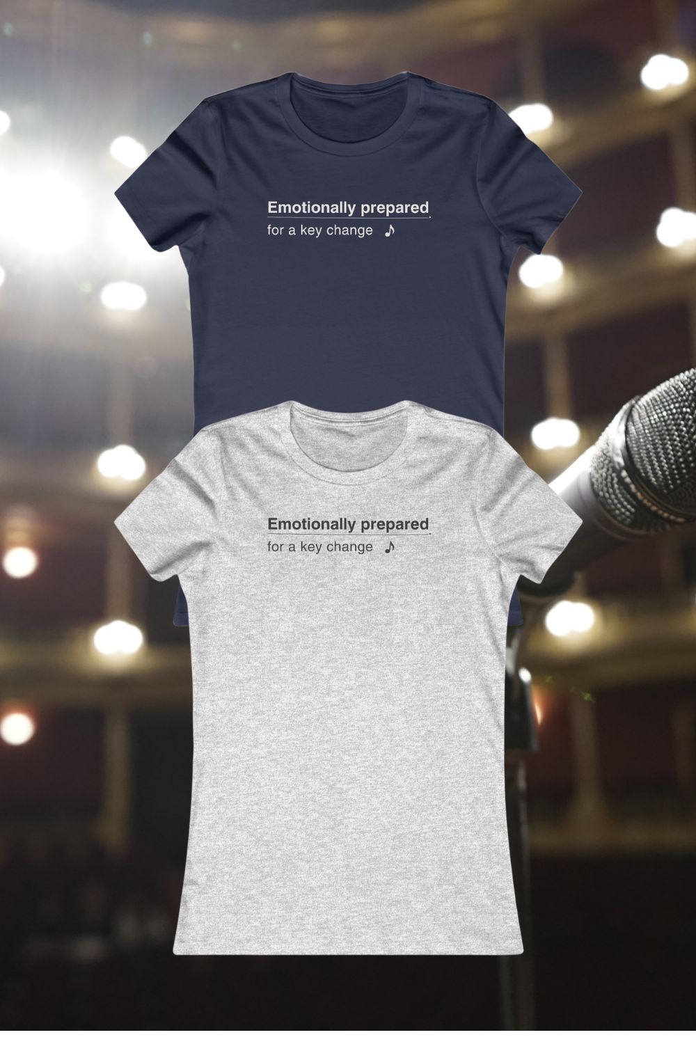 Emotionally Prepared for a Key Change – Women’s Fitted Singer T-Shirt