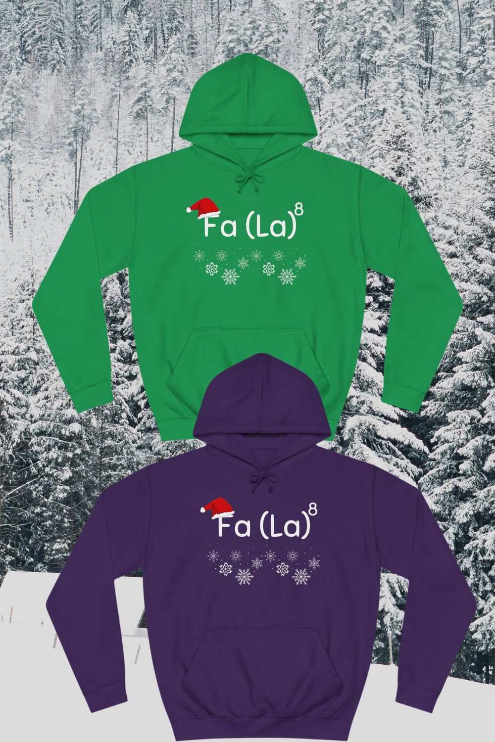 Fa(La)⁸ Christmas Maths Hoodie – Funny Mathematical Christmas Unisex Hoodie