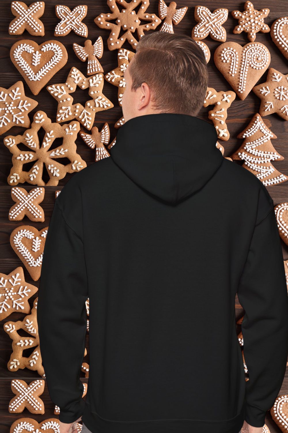 "Not My Buttons!" Gingerbread Man Men's Hoodie – Festive Unisex Design