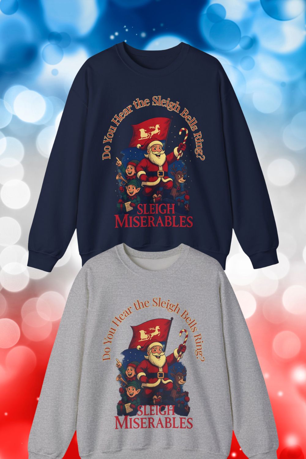Sleigh Miserables – Do You Hear the Sleigh Bells Ring? | Theatre Lovers Christmas Jumper