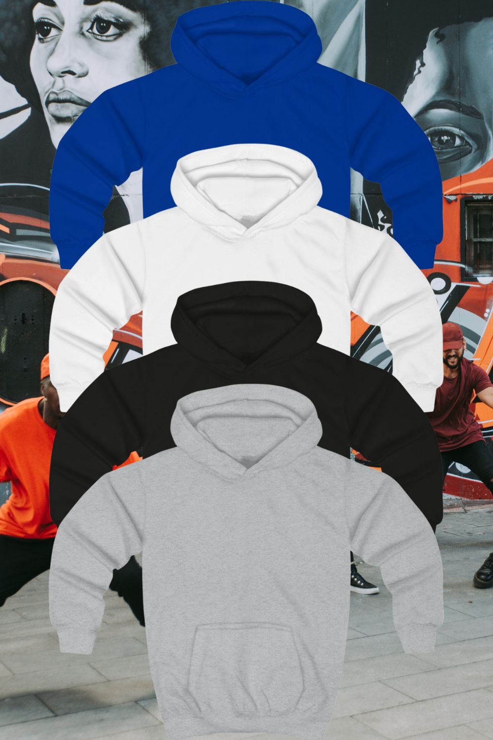 Boys' “Unapologetic” Dance Hoodie – Back Print Youth Fleece in Black, White, Royal & Sport Grey
