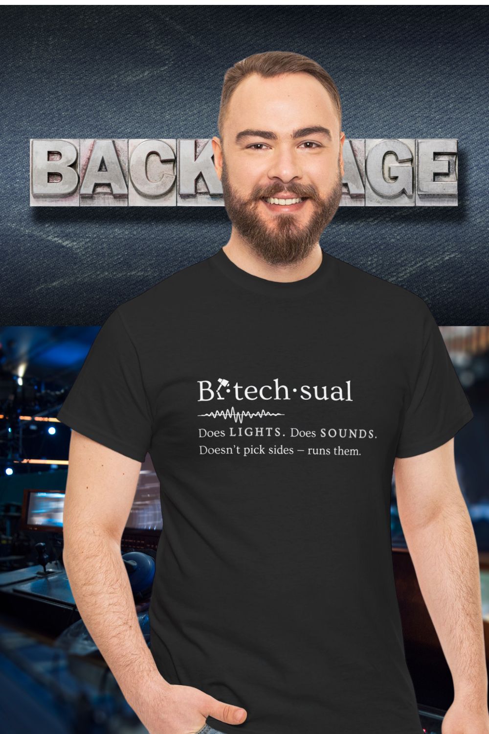 Men’s Bi-techsual T-Shirt (Unisex Fit) – Does Lights. Does Sound.