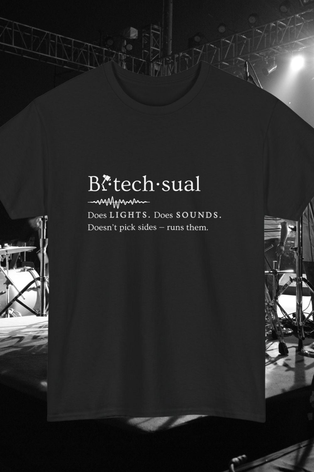 Men’s Bi-techsual T-Shirt (Unisex Fit) – Does Lights. Does Sound.