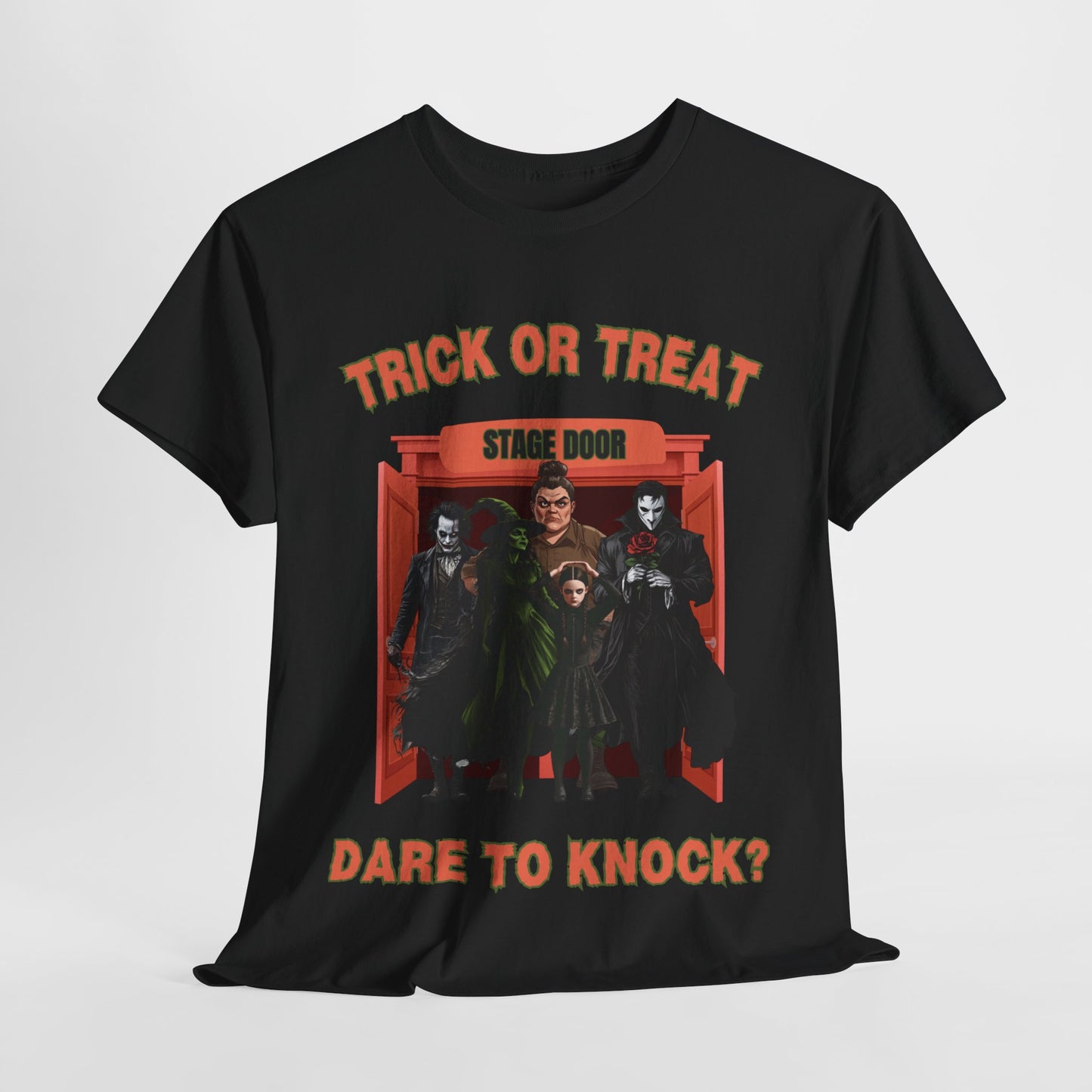Trick or Treat Men’s T-Shirt – Theatre-Inspired Halloween Design (Unisex Fit)