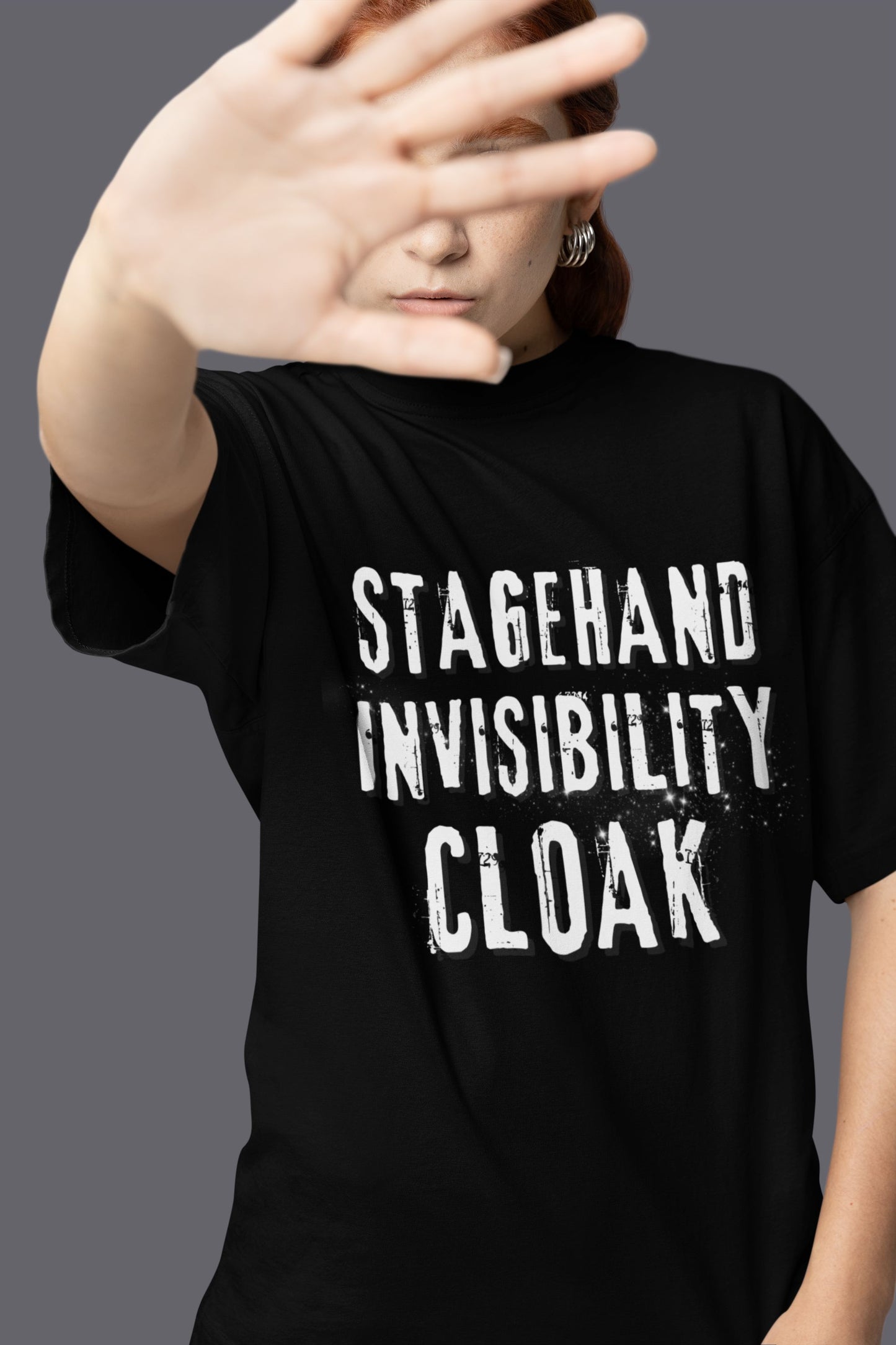Stagehand Invisibility Cloak T-Shirt  Inspired by the Unsung Heroes of Theatre.