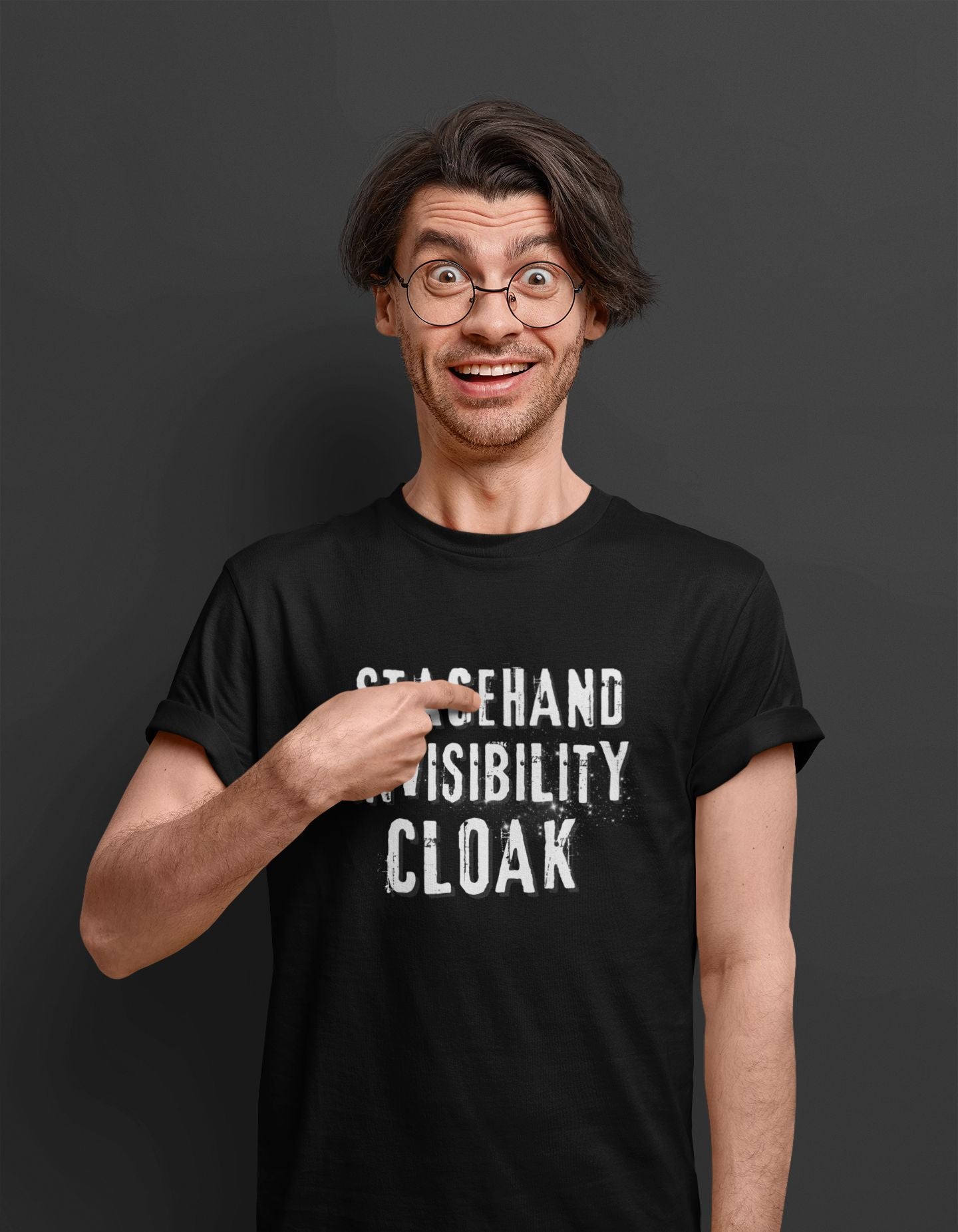 Stagehand Invisibility Cloak T-Shirt  Inspired by the Unsung Heroes of Theatre.